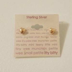 Sterling Silver Rose Gold Color Studs